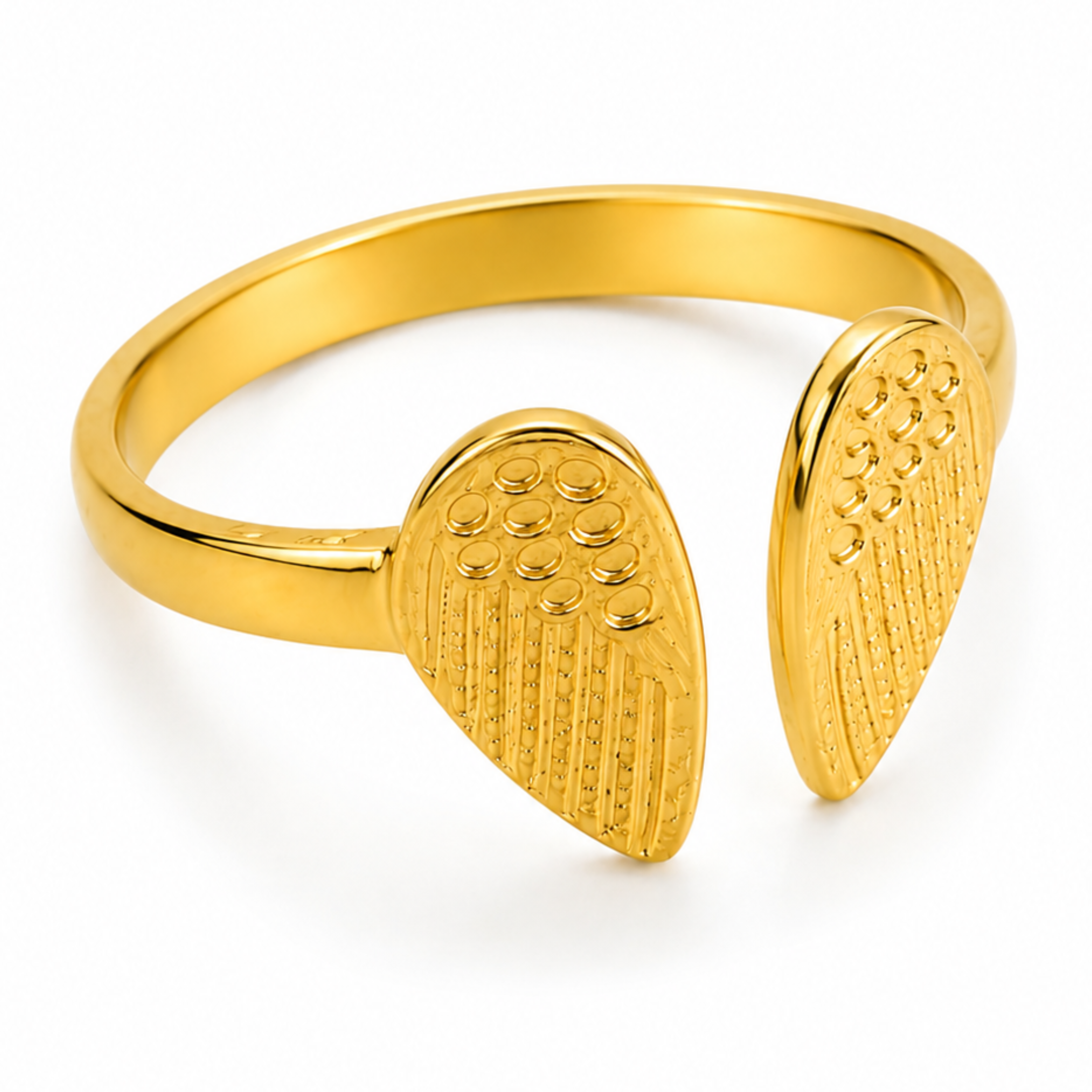 Glanzio Prsteň Golden Wings nastaviteľný 87607