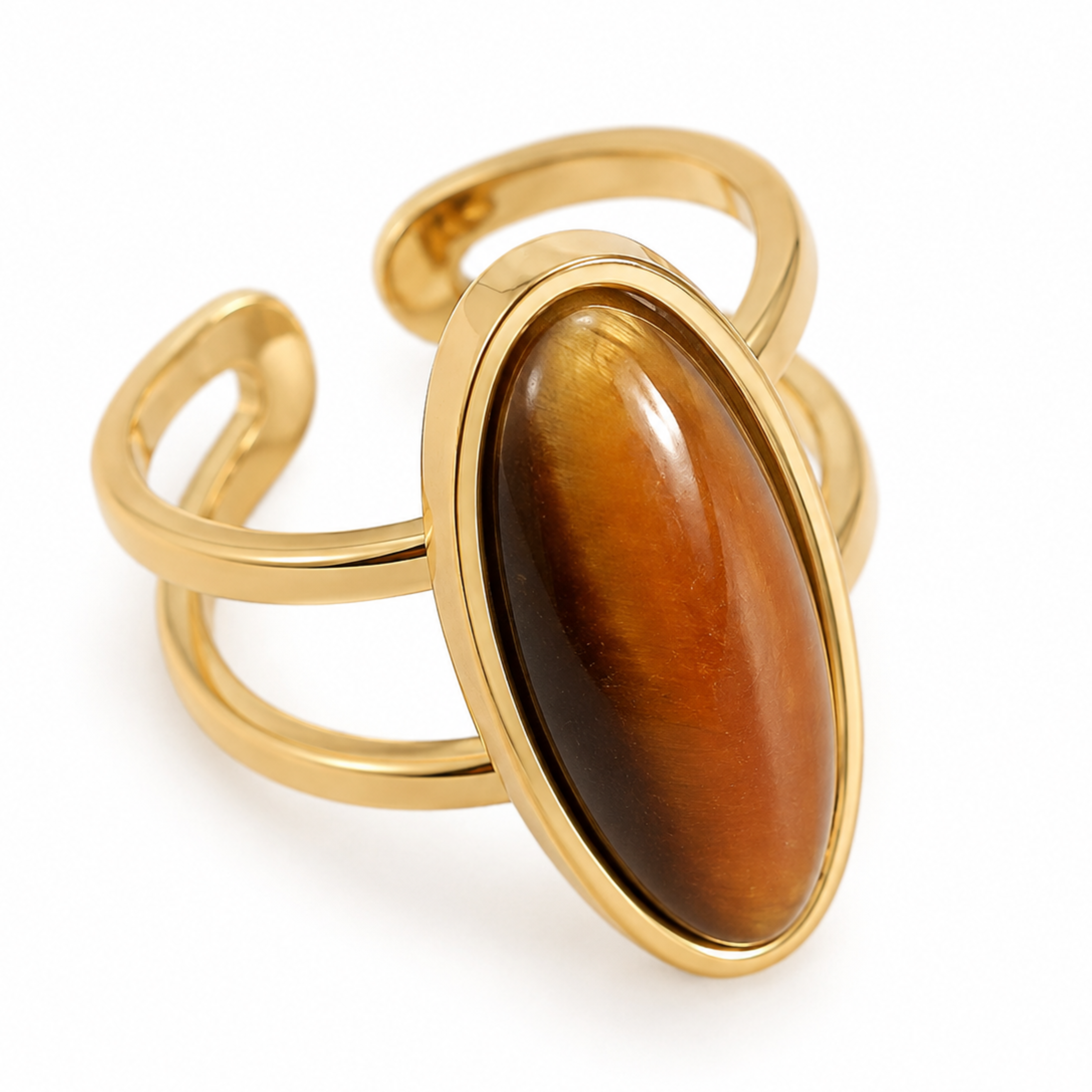 Glanzio prsteň Golden Eye nastaviteľný 88631