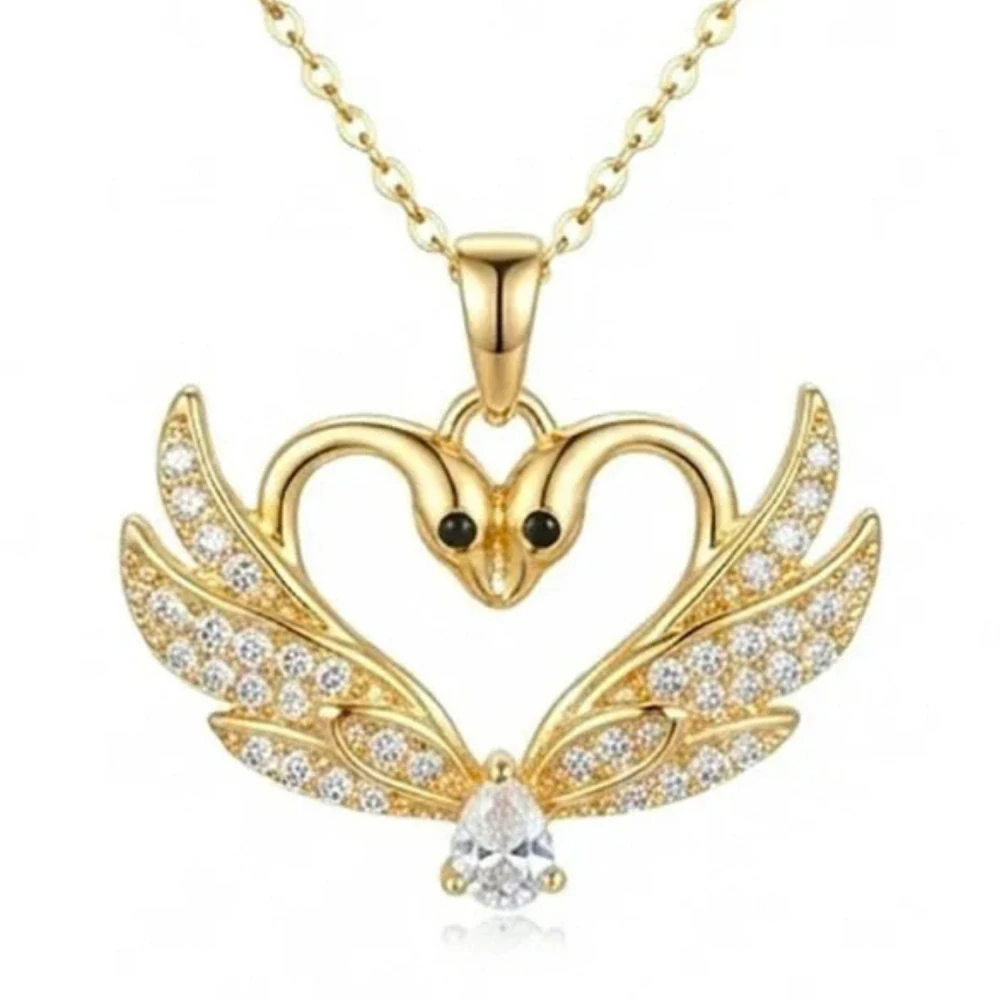 Glanzio retiazka s príveskom Swan Love 10488