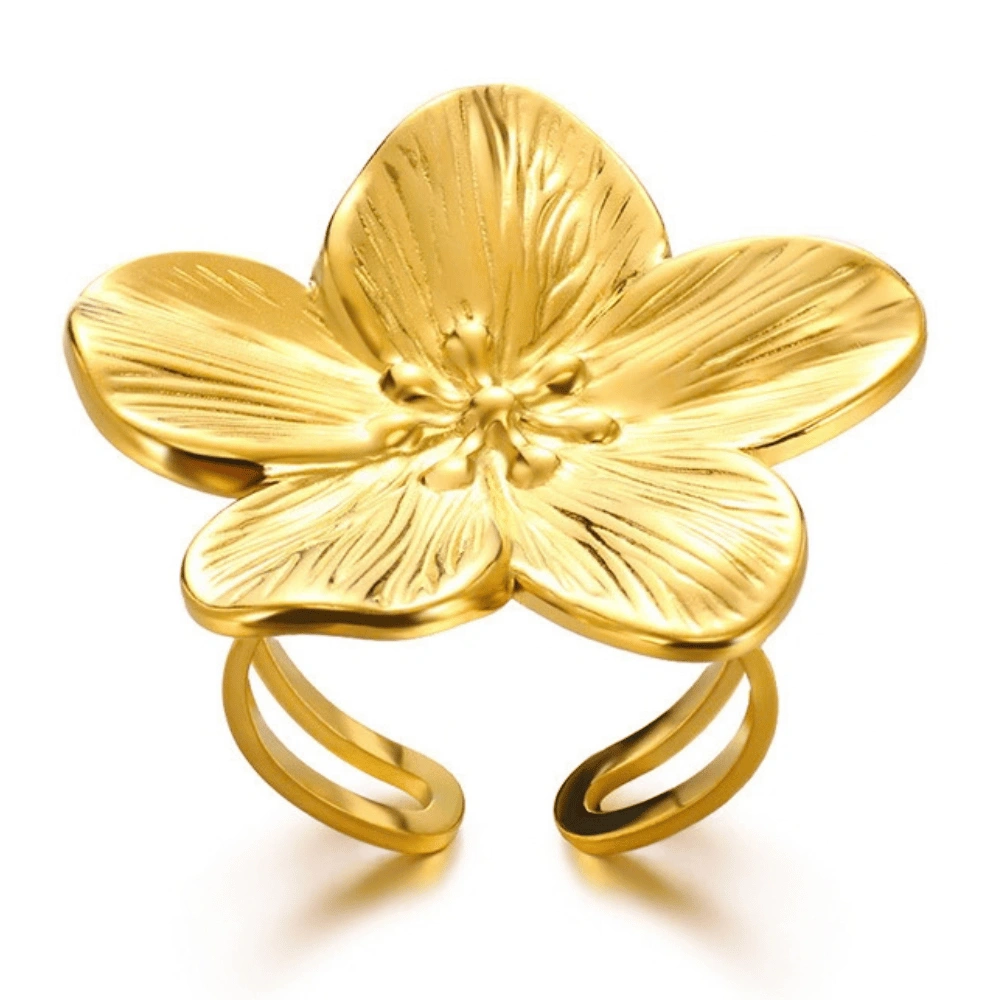 Glanzio prsteň Golden Petal nastaviteľný 86998