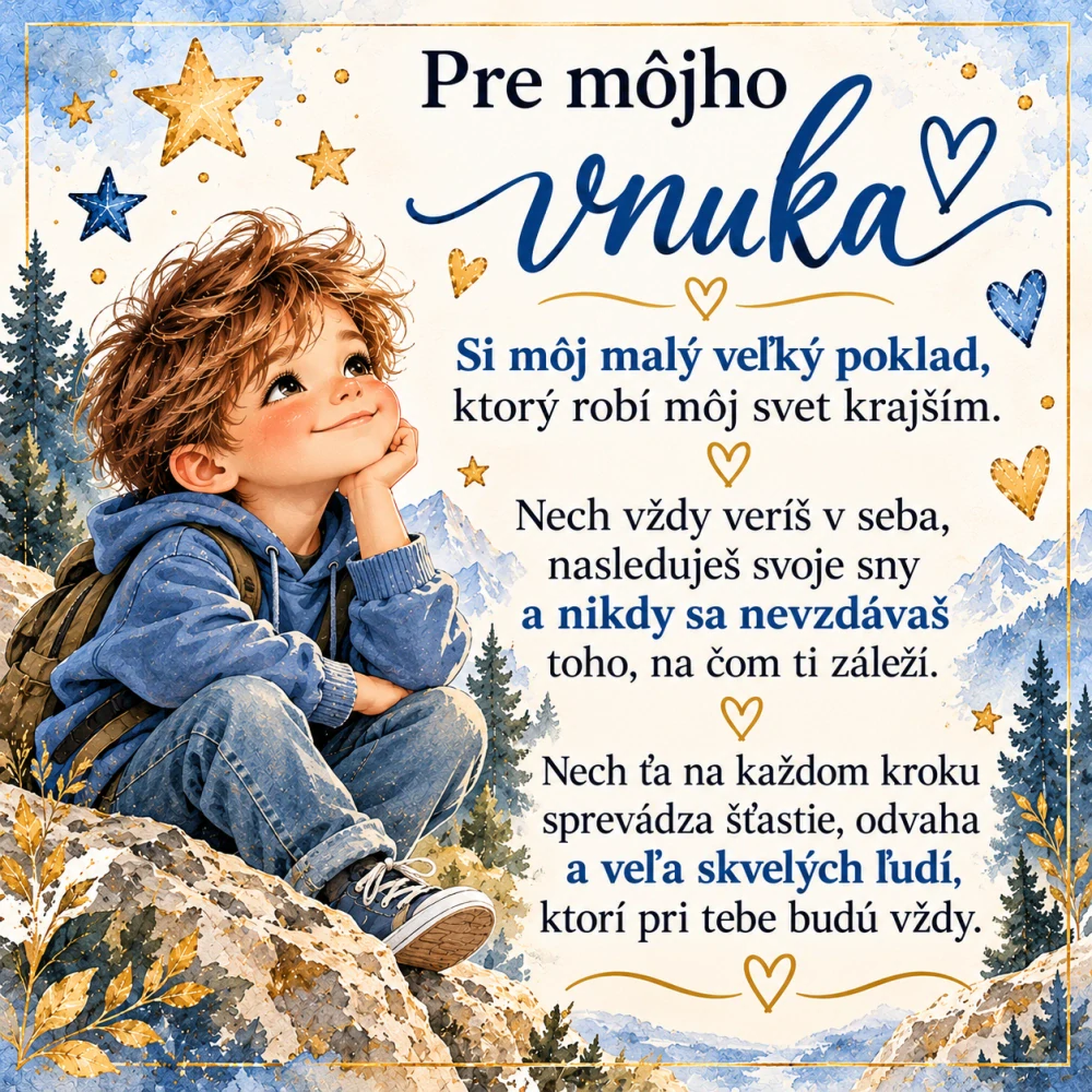 Glanzio venovacia kartička M – Pre môjho vnuka 19001