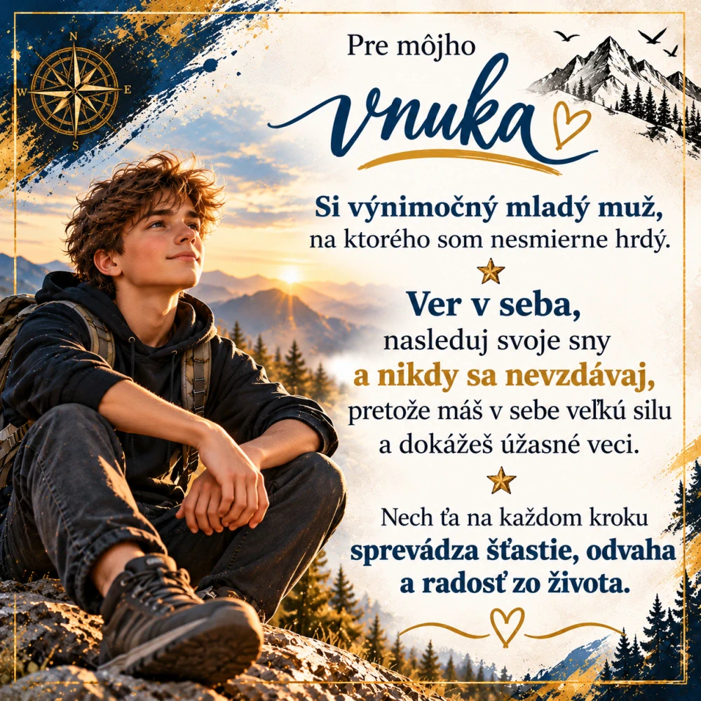 Glanzio venovacia kartička M – Pre môjho vnuka 19002