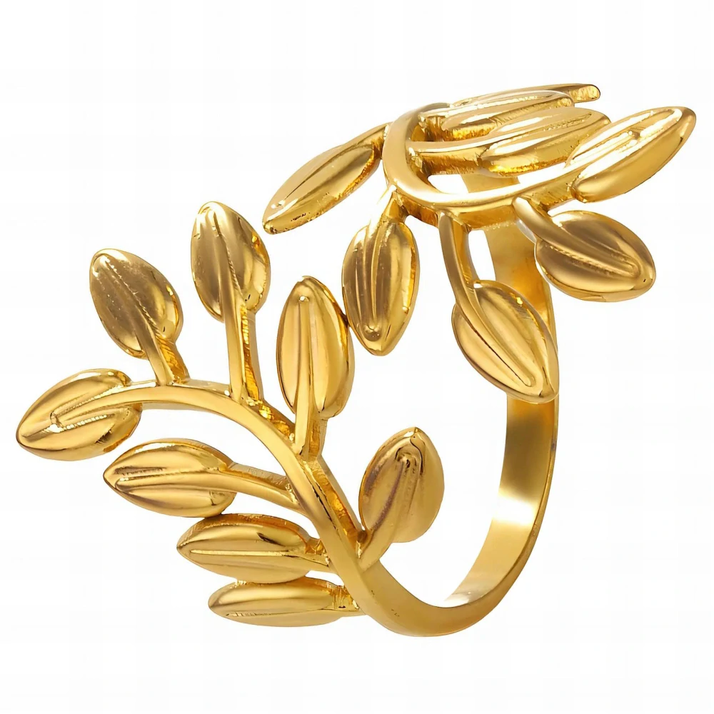 Prsteň Golden Leaf nastaviteľný