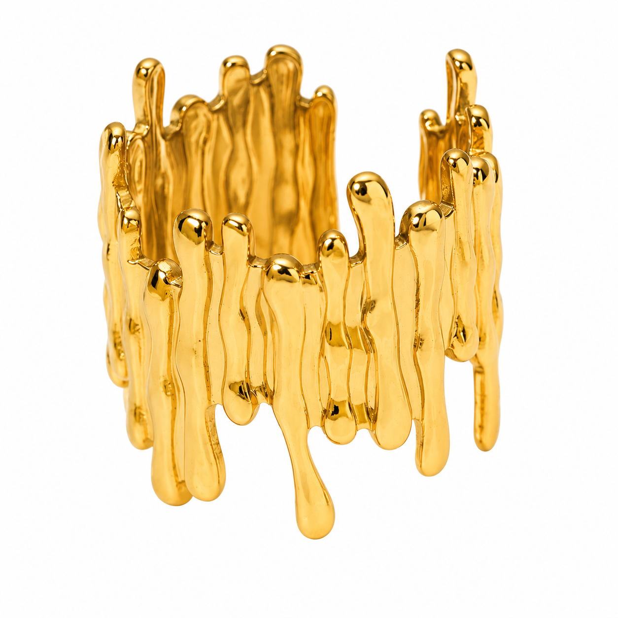 Glanzio prsteň Golden Drip nastaviteľný 88627