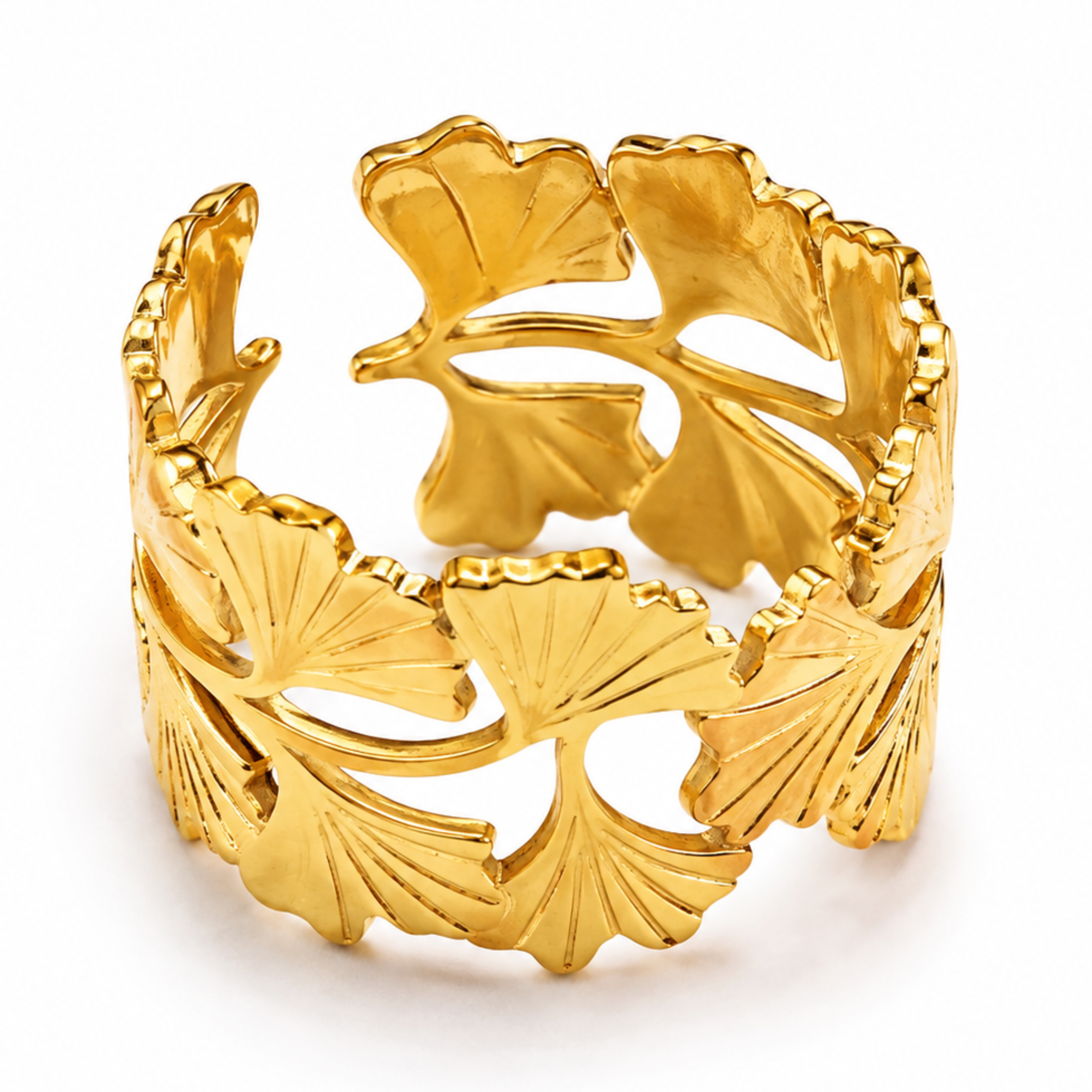 Glanzio prsteň Golden Bloom nastaviteľný 88632