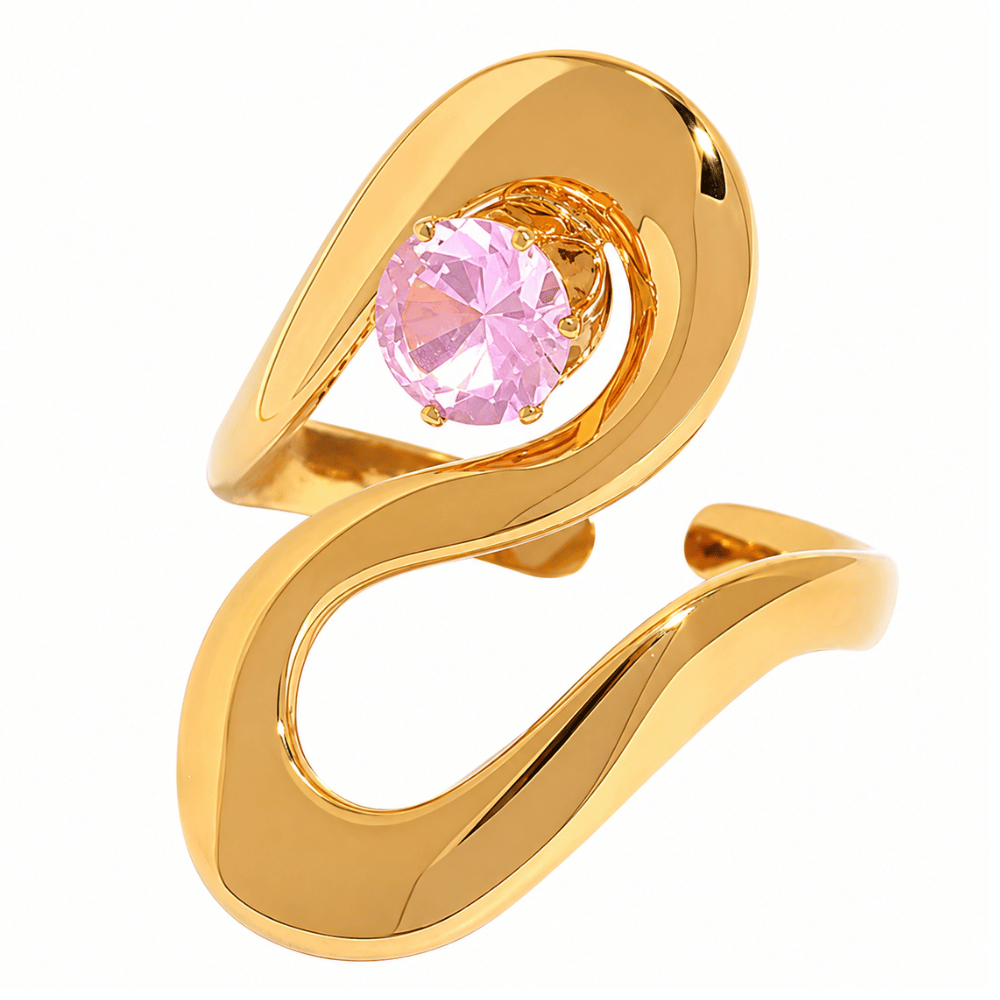 Glanzio prsteň Pink Infinity nastaviteľný 87053
