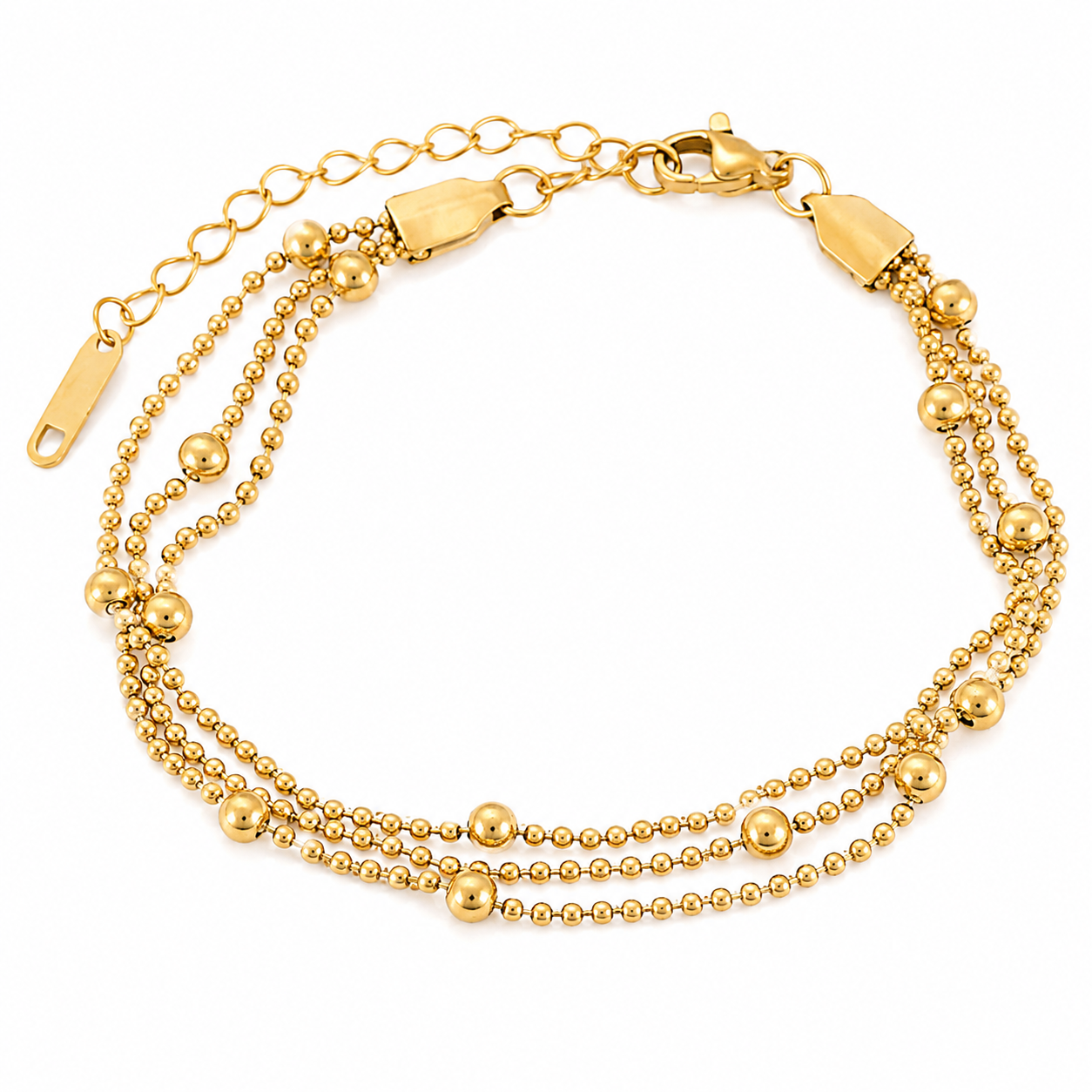 Glanzio luxusný náramok Golden Triple 71226