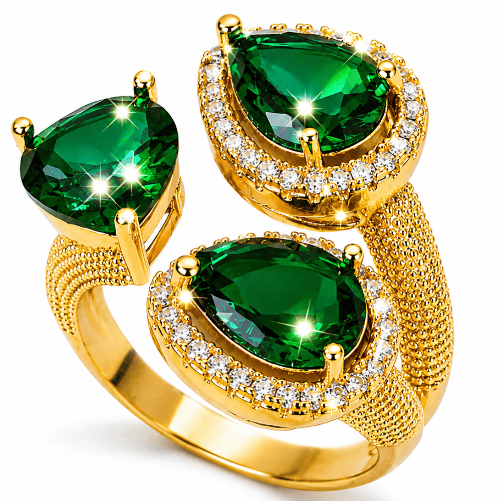 Glanzio prsteň Emerald Royal nastaviteľný 87001