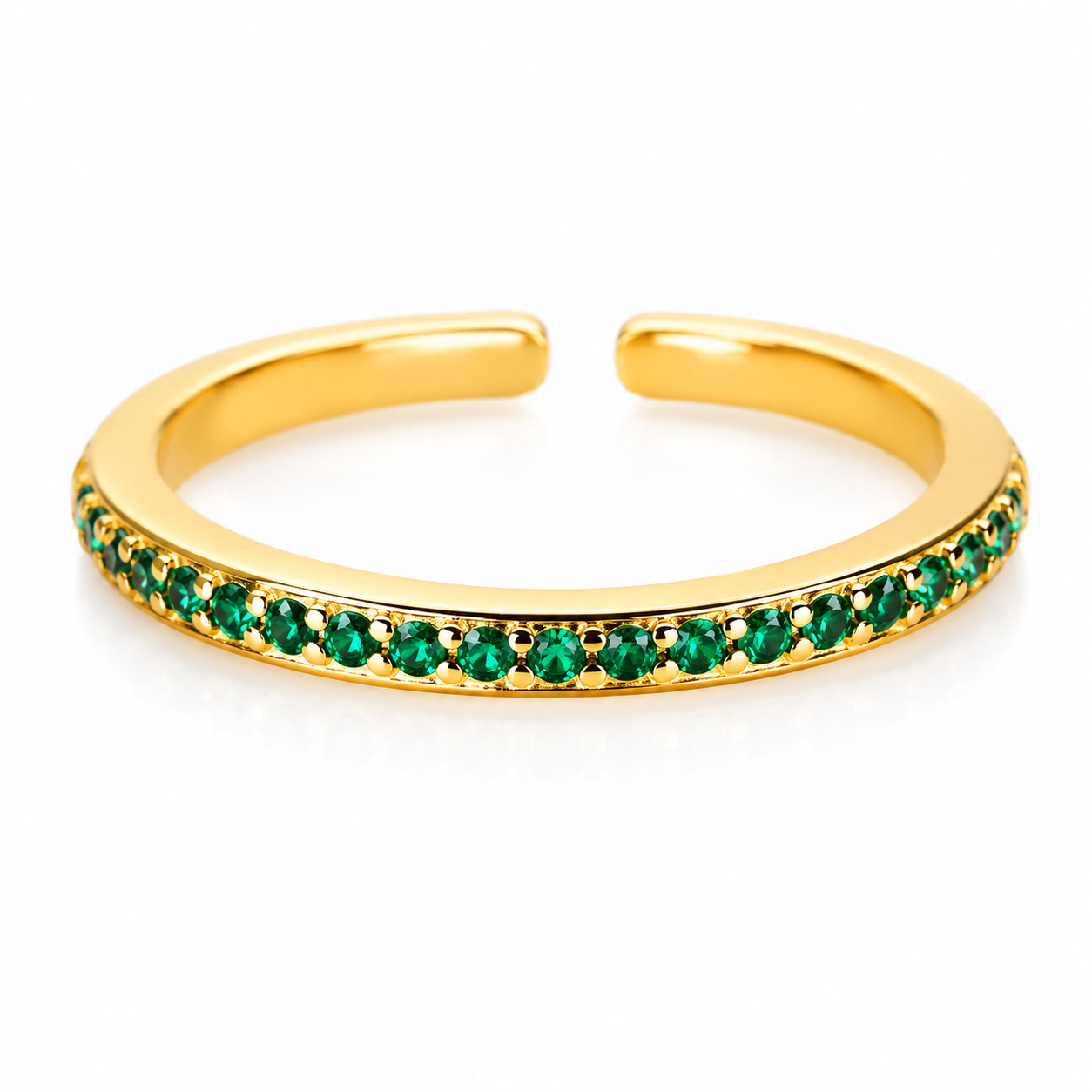Glanzio prsteň Emerald Luxe nastaviteľný 87008
