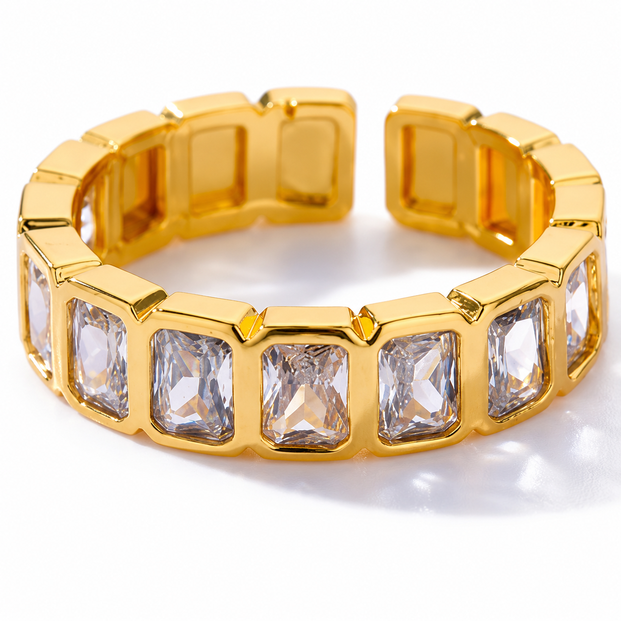 Glanzio prsteň Crystal Élégance nastaviteľný 87016