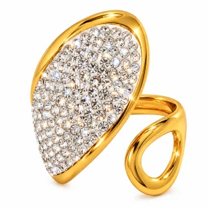 Glanzio prsteň Golden Glam nastaviteľný 87057