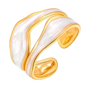 Prsteň Wave Pearl nastaviteľný