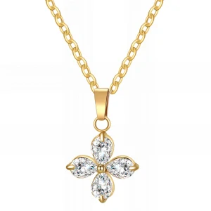 Retiazka s príveskom Crystal Clover