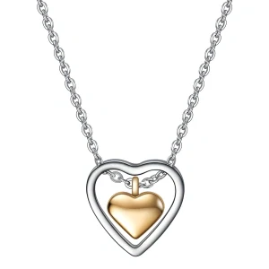 Retiazka s príveskom Double Heart Silver & Gold