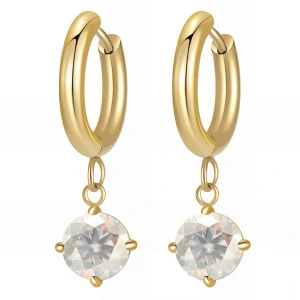 Náušnice Crystal Drop Gold