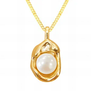 Retiazka s príveskom Golden Pearl Nest