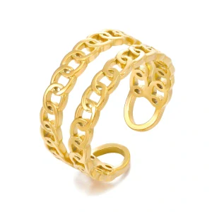 Chain Luxe Gold prsteň nastaviteľný