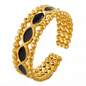 Prsteň Black Royal Gold nastaviteľný