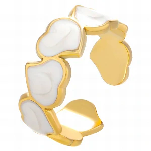 Prsteň Pearl Hearts nastaviteľný