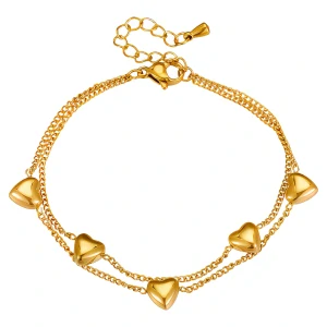 Náramok Golden Hearts