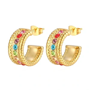 Náušnice Rainbow Hoops