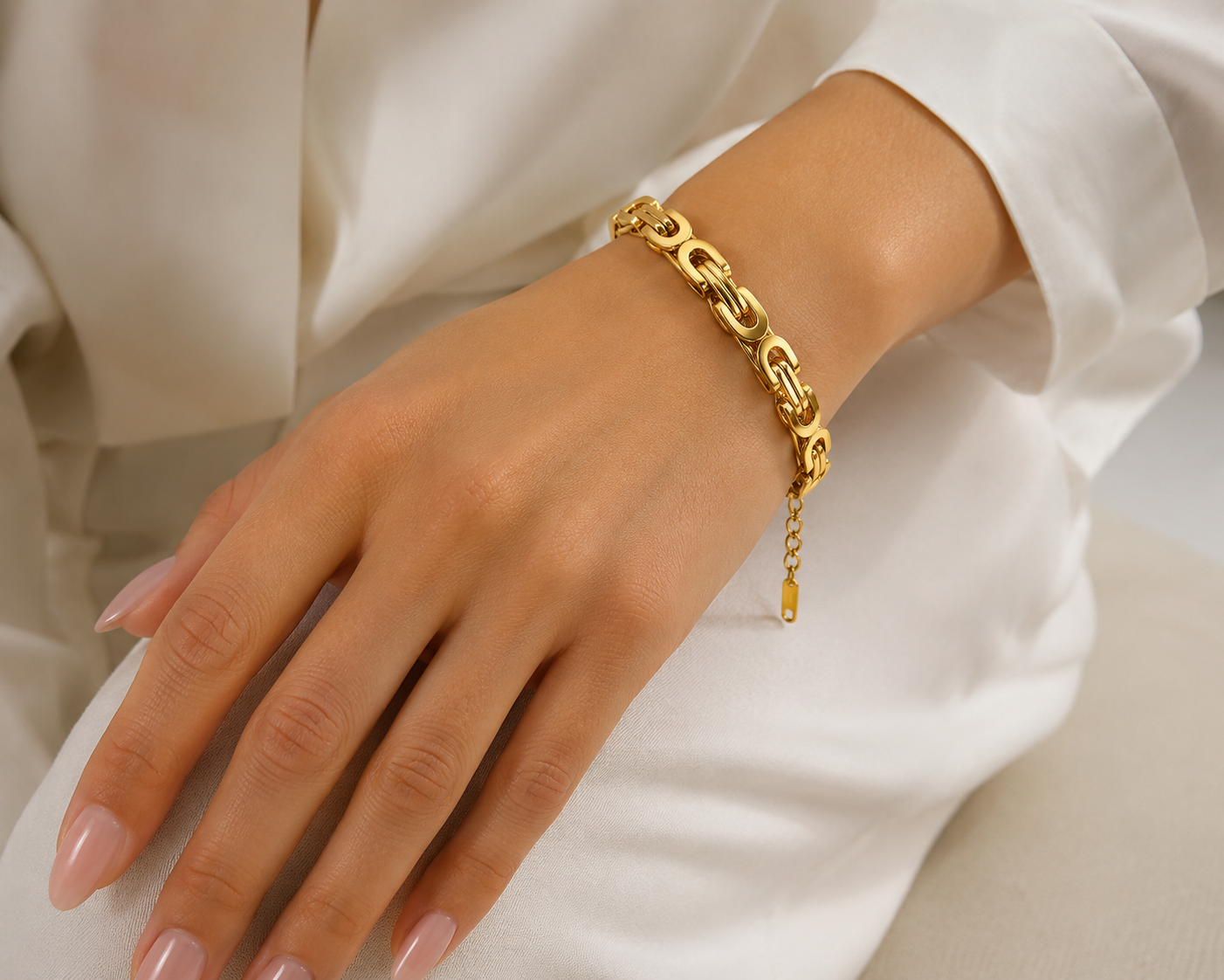 Glanzio luxusný náramok Golden link 71220