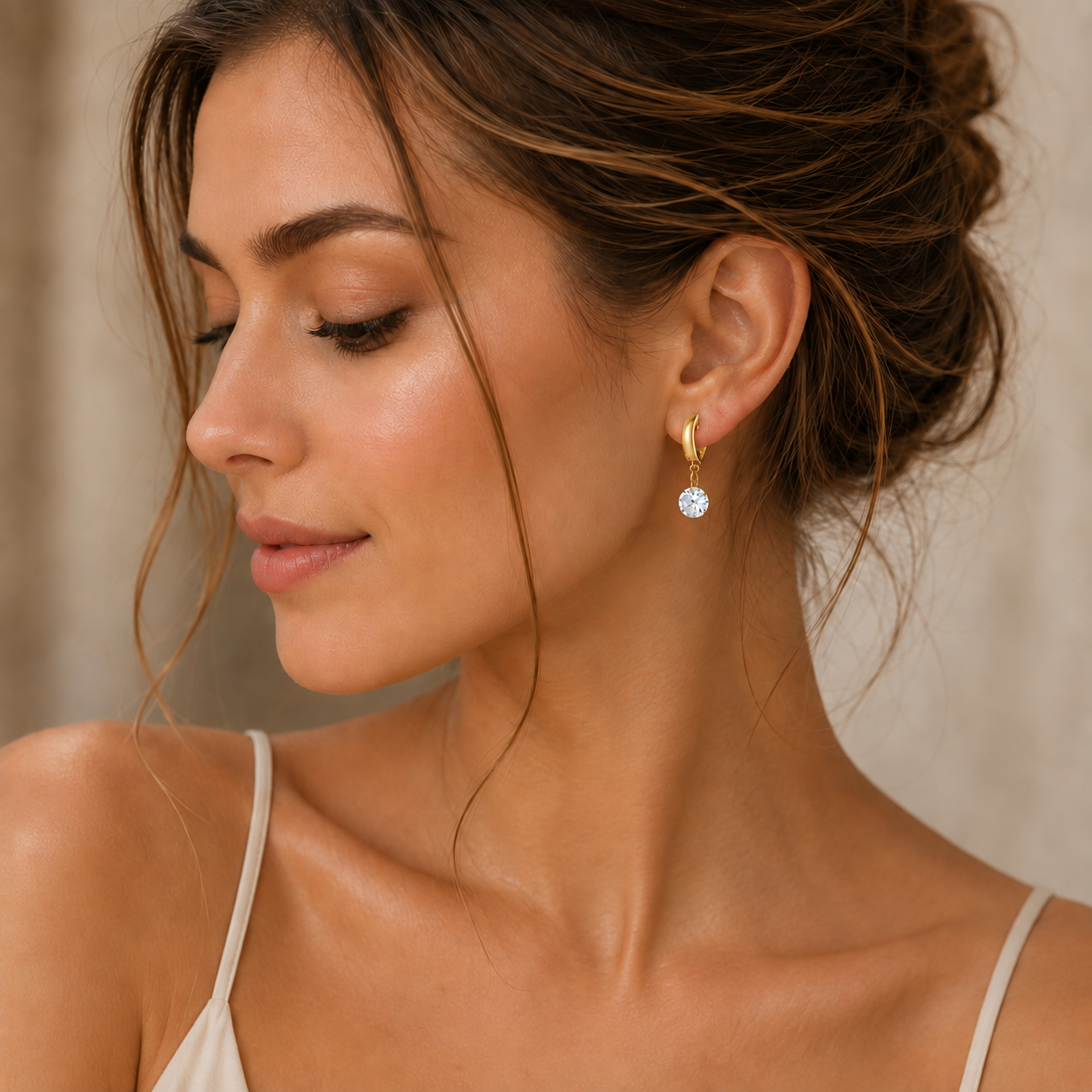 Glanzio Náušnice Crystal Drop 88235