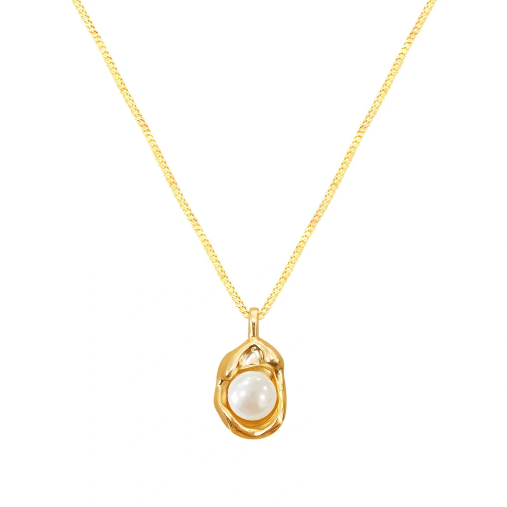 Retiazka s príveskom Golden Pearl Nest