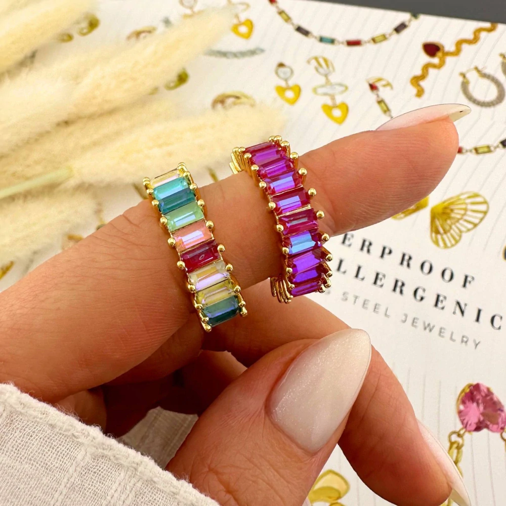 Prsteň Rainbow Luxe Gold nastaviteľný