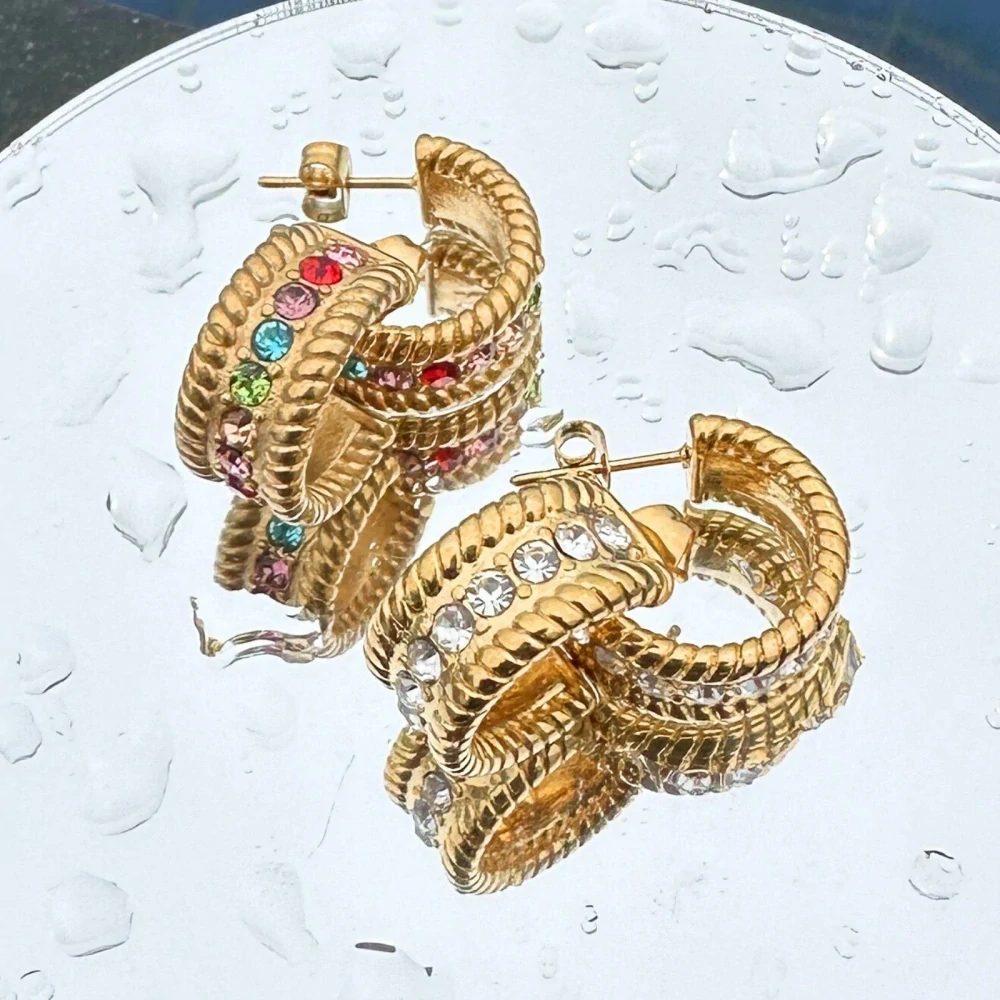Náušnice Rainbow Hoops