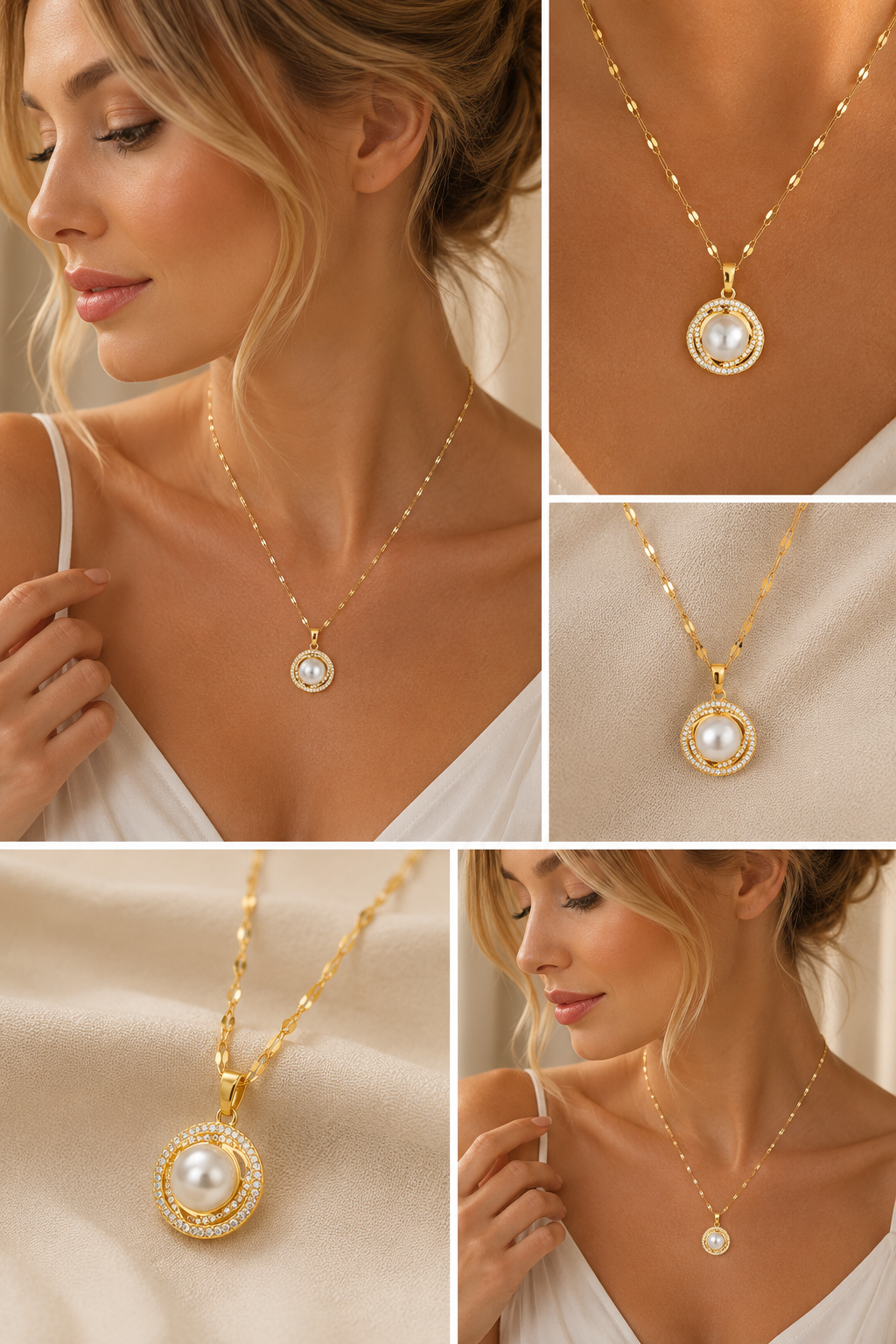 Glanzio retiazka s príveskom Pearl Radiance 88399